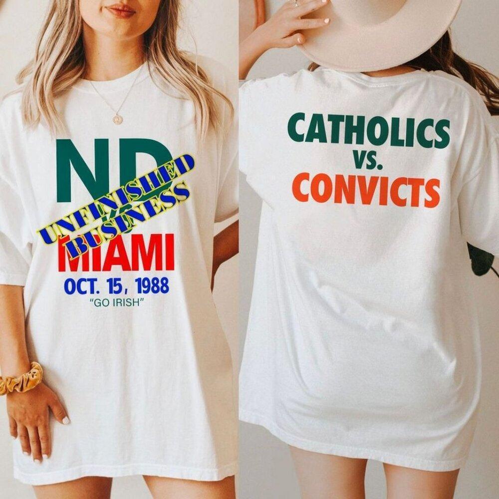 Catholics Vs Convicts 1988 Retro Collector Classic Rivalry Statement 2 Sided